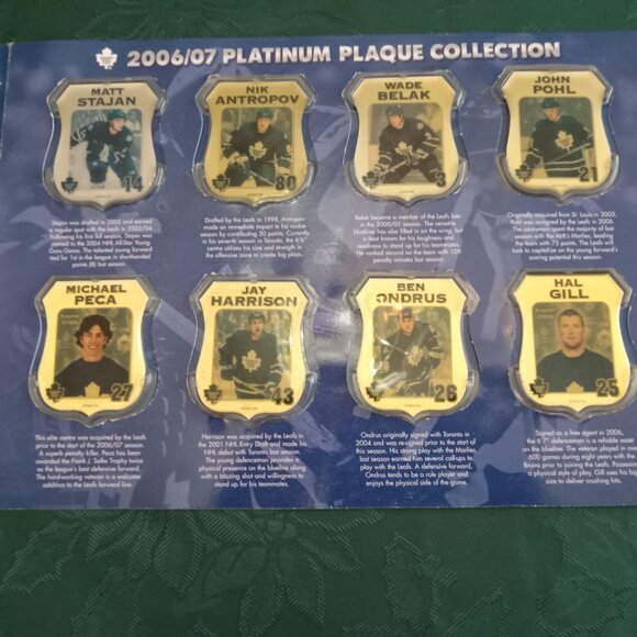Toronto Sun 2006-2007 Platinum Plaque Collection, Toronto Maple Leafs - Picture 4 of 6
